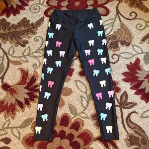 Colorful Tooth Print Leggings